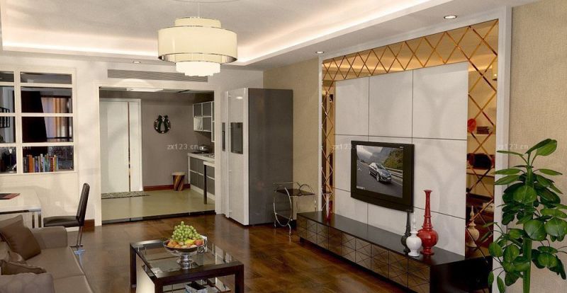 现代家装厨房客厅隔断最新装修效果图